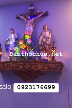 Bàn Thờ Chúa Ngang 90cm, Bộ Tượng Cao 50cm