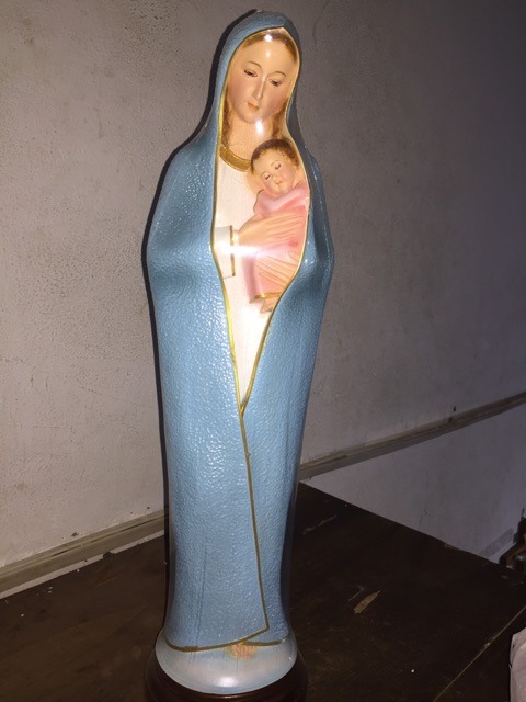 Đức Mẹ ôm Chúa 60cm Xanh (4)
