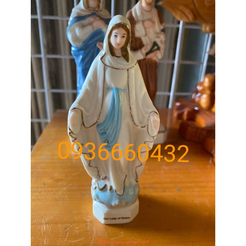 Đức Mẹ Ban Ơn Ceramic (sứ) Cao 13cm 043