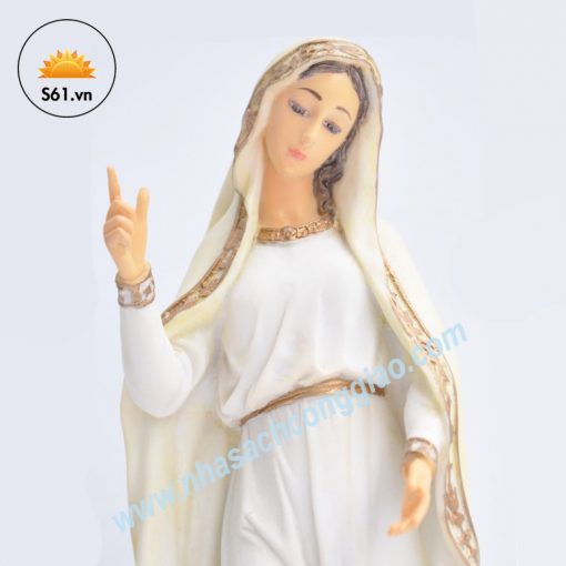 Đức Mẹ Fatima Mẫu Ý Bột đá Cao 30cm 03