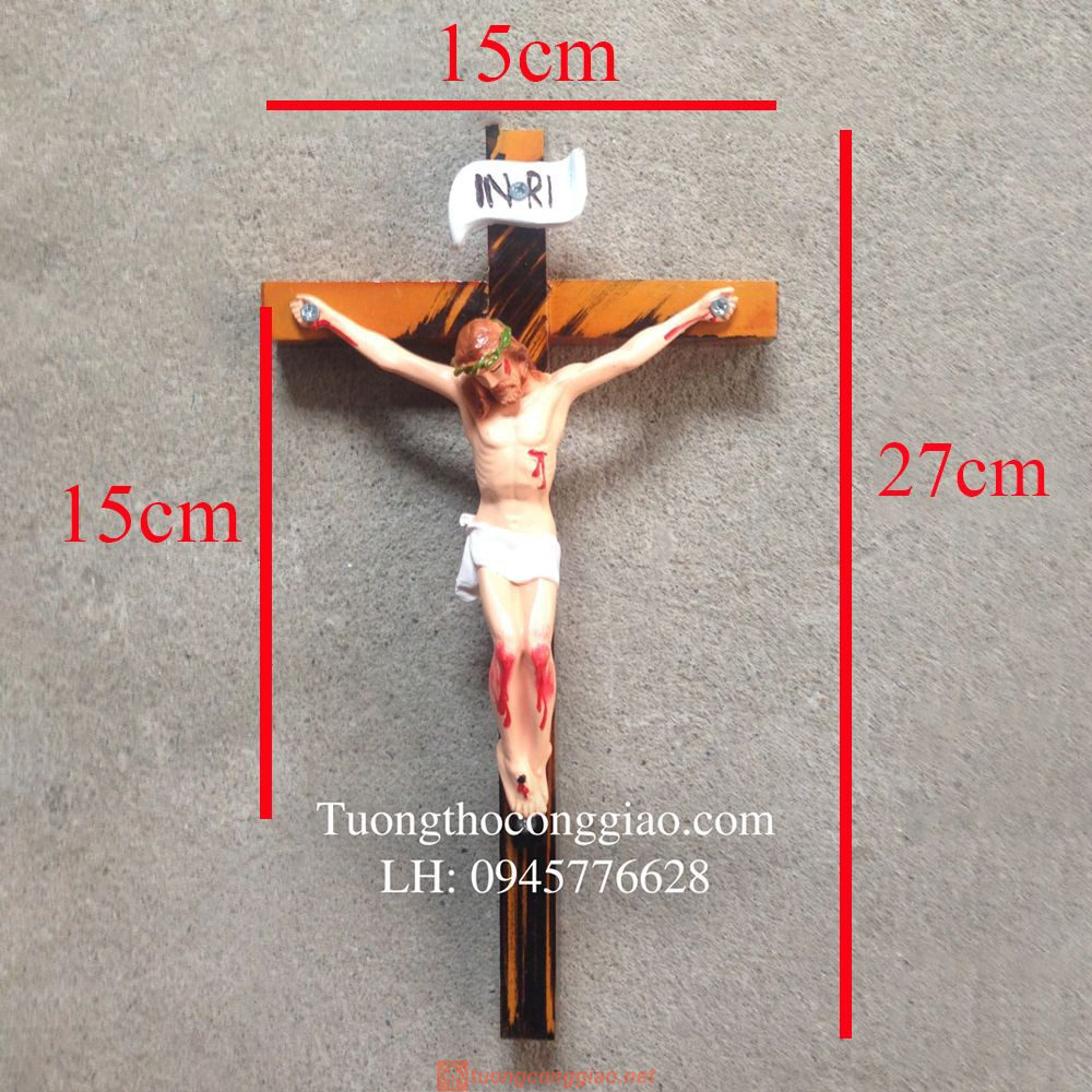 Tượng Chúa Chịu Nạn 17cm, Thánh Giá Cao 27cm 04