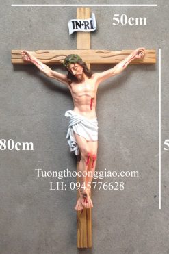 Tượng Chúa Chịu Nạn 50cm, Thánh Giá Cao 80cm 04