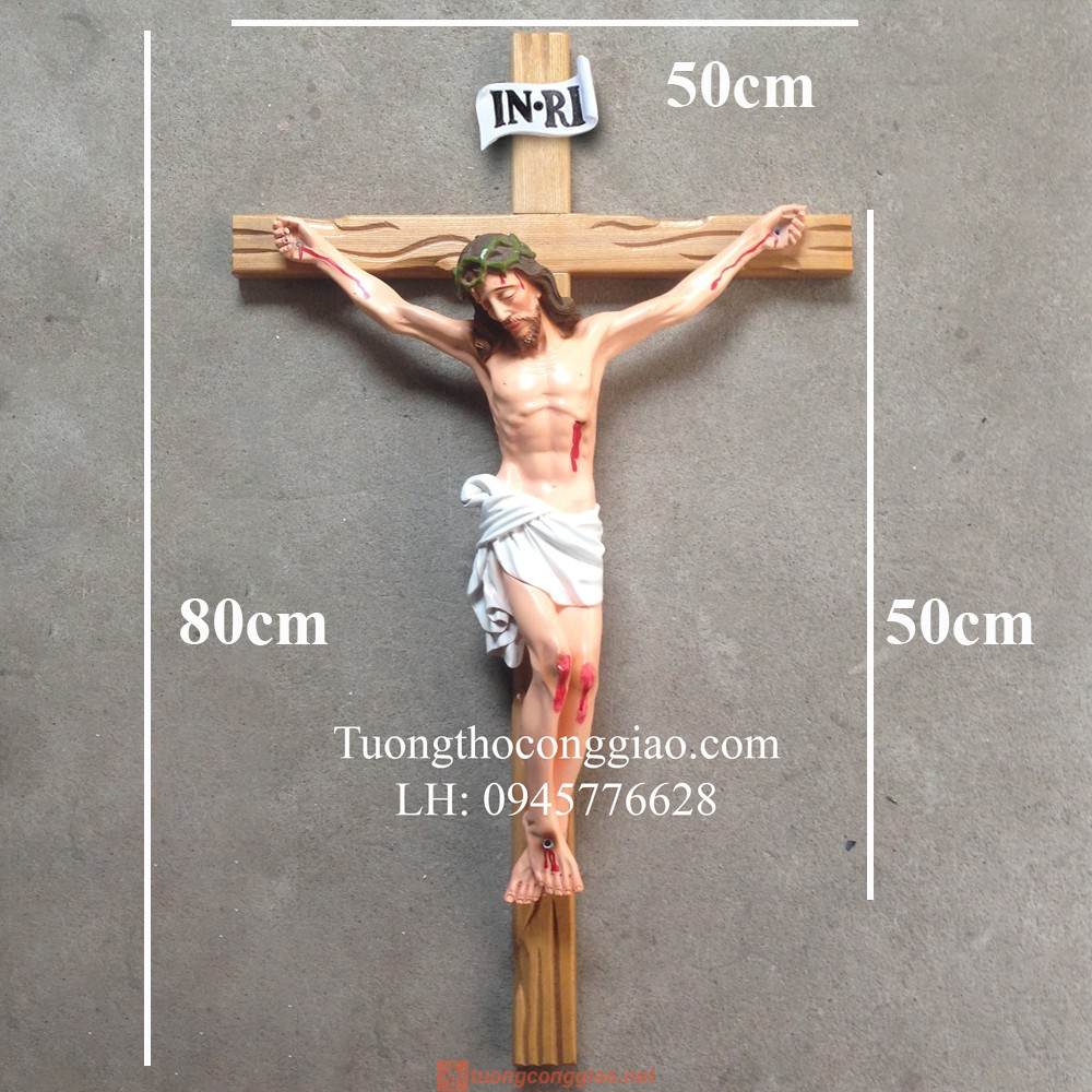 Tượng Chúa Chịu Nạn 50cm, Thánh Giá Cao 80cm 04