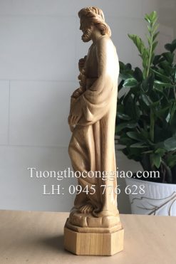 Tượng Thánh Giuse Bằng Gỗ 40cm 07