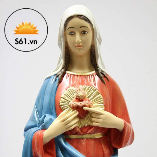Tượng Thánh Tâm Đức Mẹ Mẫu Ý 65cm 02