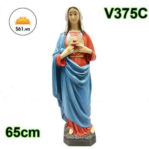 Tượng Thánh Tâm Đức Mẹ Mẫu Ý 65cm