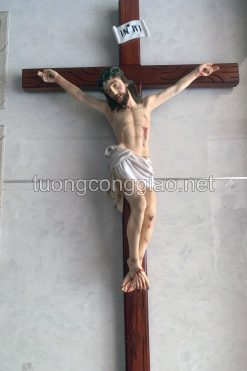 Tượng Chúa Chịu Nạn Composite Cao 60cm, Thánh Giá 110cm