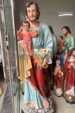 Tượng Thánh Giuse Bế Chúa Cao 160cm Copy