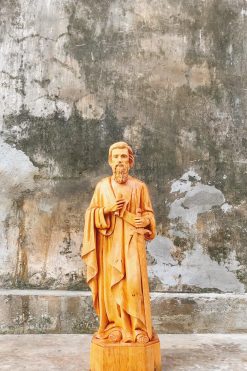 Tượng Thánh Phaolô Bằng Gỗ Cao 40cm