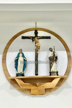 Bàn Thờ Chúa Hiện đại Bộ Tượng Polystone Sơn Vẽ Thủ Công